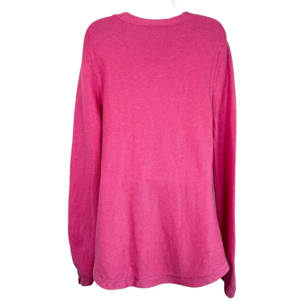 Talbots Lightweight Knit Sweater‎ Sz L Petite V Neck Coastal Prep Quiet Luxury